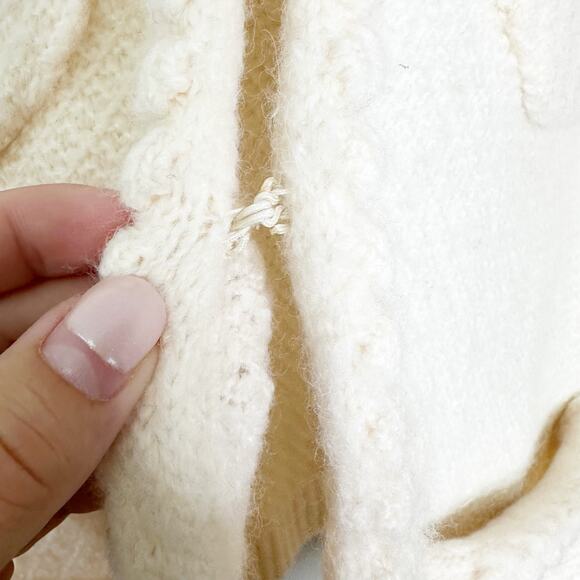 J. Crew Odette Sweater Lady Jacket with Jewel Buttons Crochet Trim Beige Size S - Picture 7 of 10